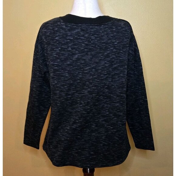 Christopher & Banks Womens Sweater V Neck Long Sleeve Pull Over Black Size Small - Picture 3 of 9